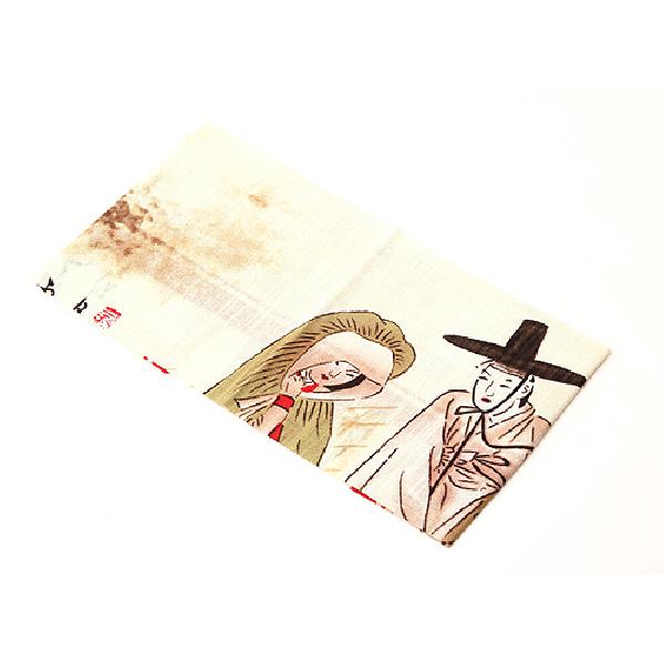신윤복 월하정인 민속화 손수건 여성용 - 상세 이미지 3