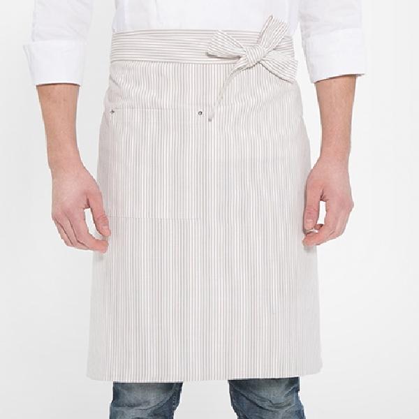 미니앞치마 짧은앞치마 홀서빙 앞치마 줄무늬 가벼운 여름용 카페 바리스타 커피 셰프 요리사