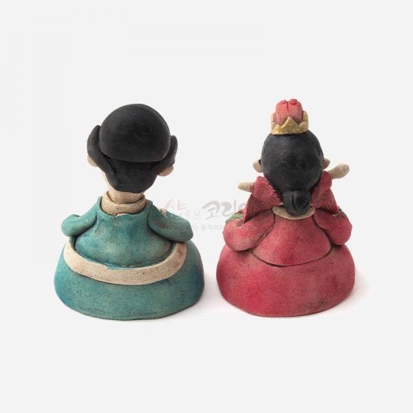 황토인형-작은 신랑신부 전통기념선물,한국기념품, 외국인선물 - 상세 이미지 3