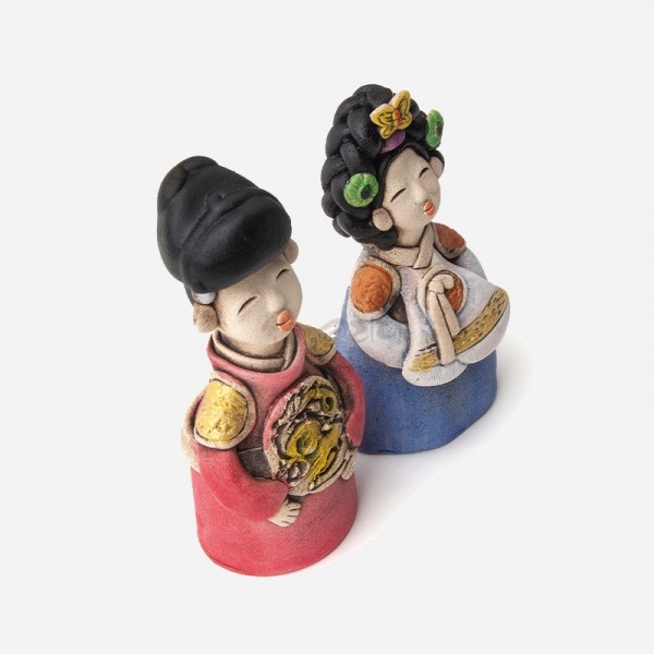황토인형-작은 왕과왕비 전통기념선물,한국기념품, 외국인선물 - 상세 이미지 3
