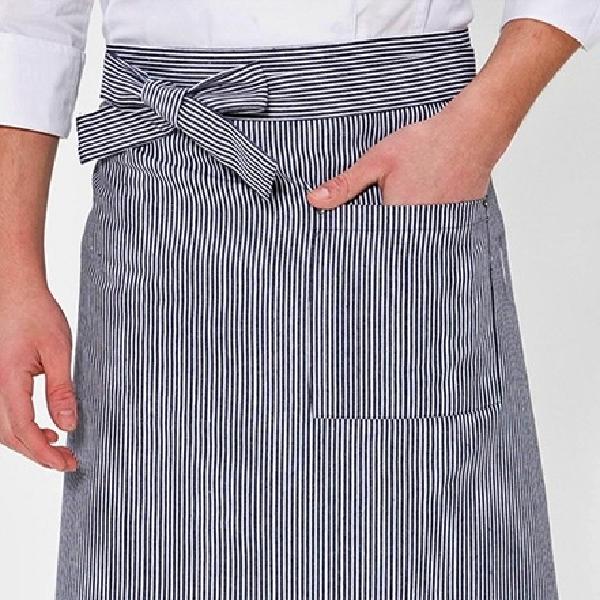 미니앞치마 짧은앞치마 홀서빙 앞치마 줄무늬 셰프 요리사 가벼운 여름용 카페 바리스타 커피