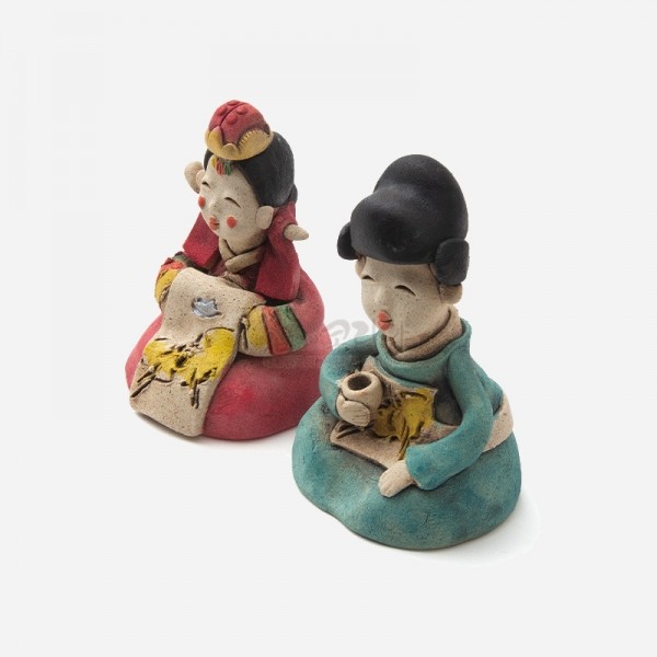 황토인형-작은 신랑신부 전통기념선물,한국기념품, 외국인선물 - 상세 이미지 5