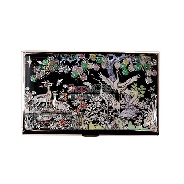 자개 명함 케이스 볼펜 세트 장생도 외국인 바이어 선물