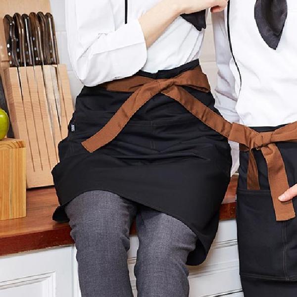 홀서빙 앞치마 무지 가벼운 여름용 짧은앞치마 미니앞치마 카페 바리스타 커피 애견 미용