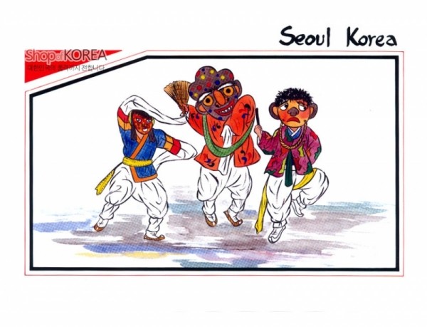 그림엽서-한국의민속 - 상세 이미지 2