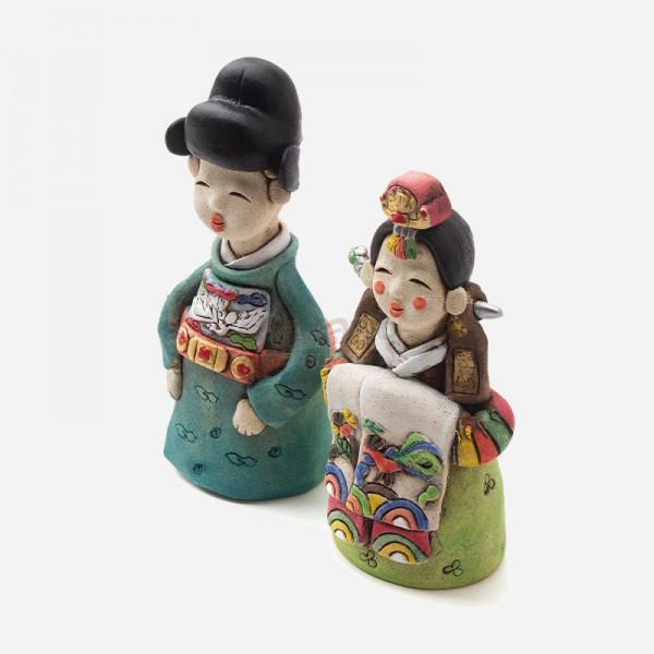 특별한 황토인형-신랑신부 전통기념선물,한국기념품, 외국인선물 - 상세 이미지 2