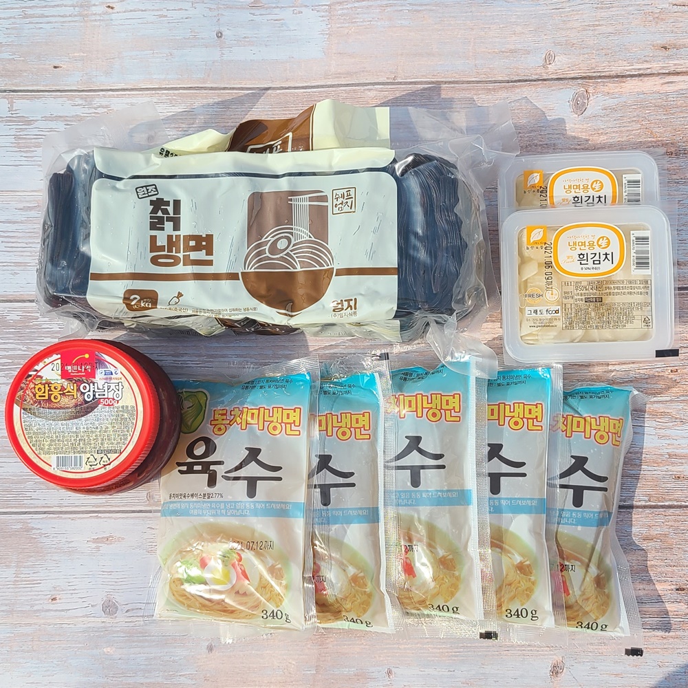엄지 칡 냉면밀키트 세트 물 비빔냉면 냉면김치 10인분세트 - 상세 이미지 4