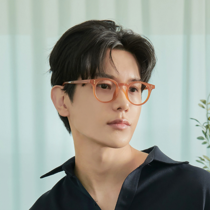 가벼운 동글이 투명 뿔테 안경테 시력보호 자외선안경 - 상세 이미지 3