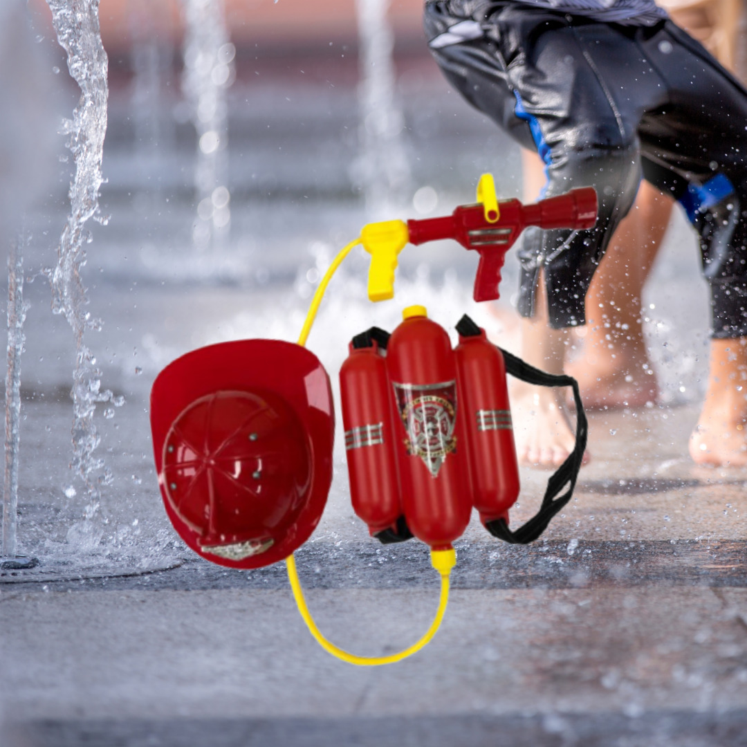 배낭 가방 물총 장난감 소방관 물총 세트 소화기 모자 119 구급대원 3세 4 5 6 7 8 다섯살