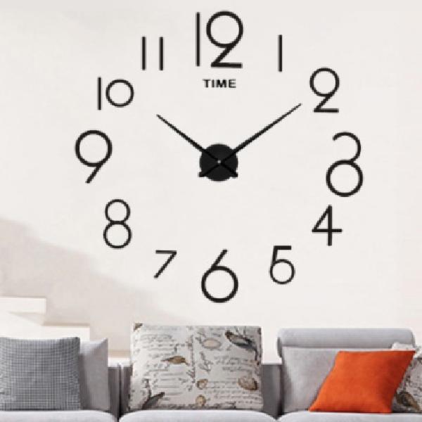 써클넘버 블랙 무소음 DIY 벽에 붙이는 시계 사무실 거실 인테리어 특이한 접착식 아트월