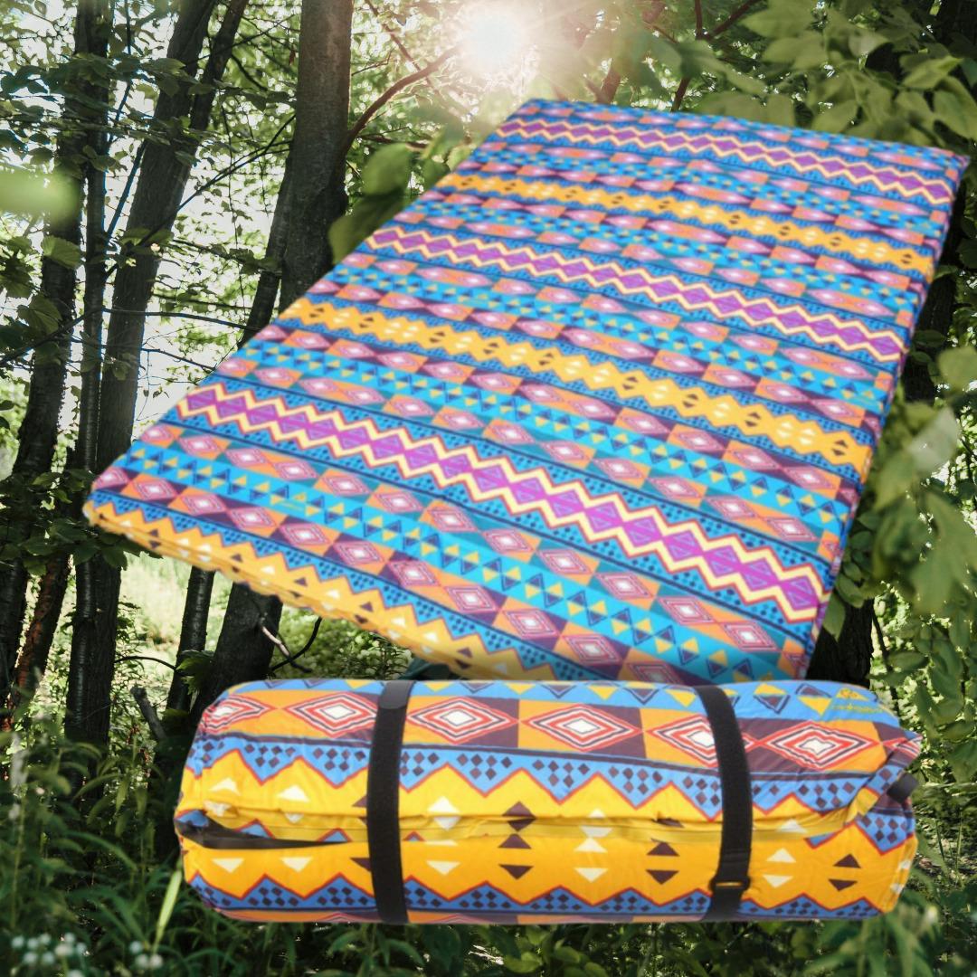 감성 캠핑용 에어 매트 캠핑 자충 매트 더블 차박 2인 1인용 2인용 두꺼운 경량 자충식