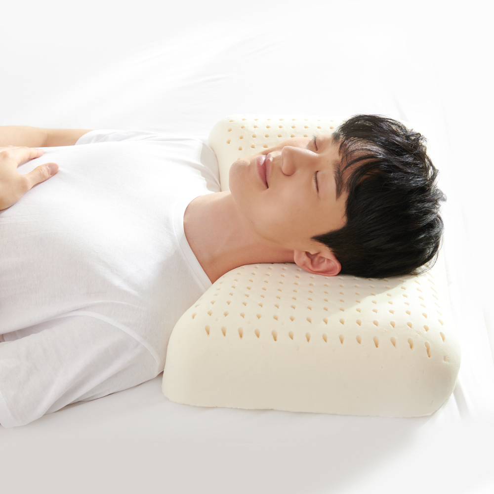 숄더필로우 천연 라텍스베개 옆으로자는베개 숙면 수면 경추베개