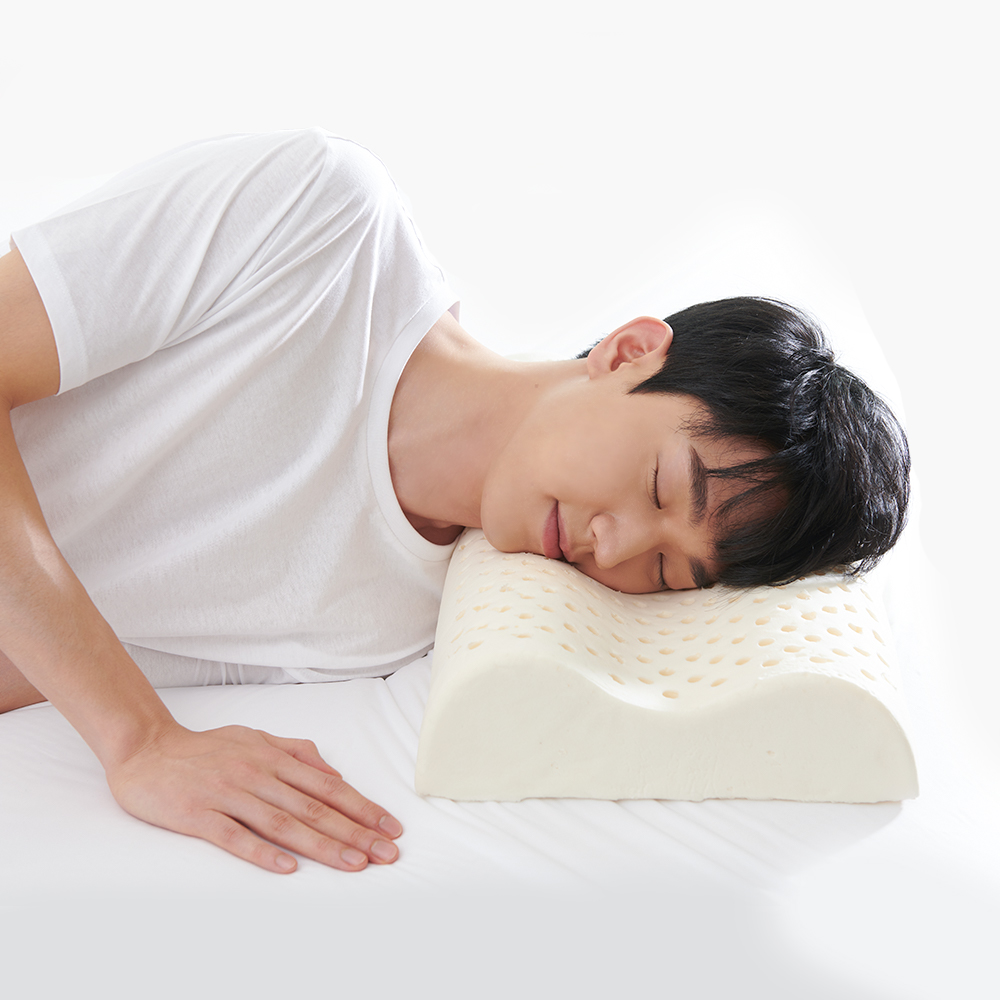 컨투어H 천연 라텍스베개 기능성 숙면 수면 높은베개 경추베개