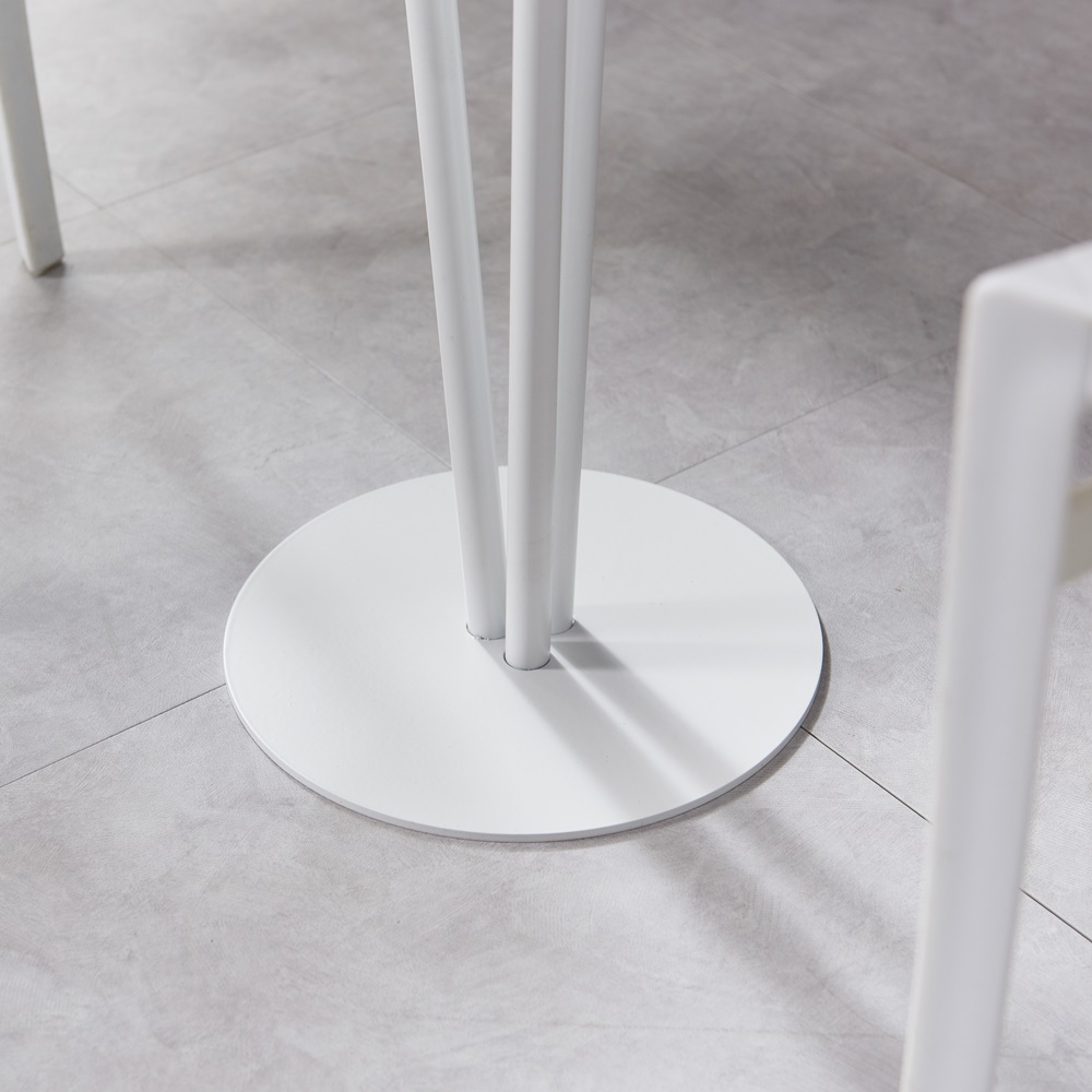 루루 화이트 원형테이블600 원룸식탁 업소용테이블