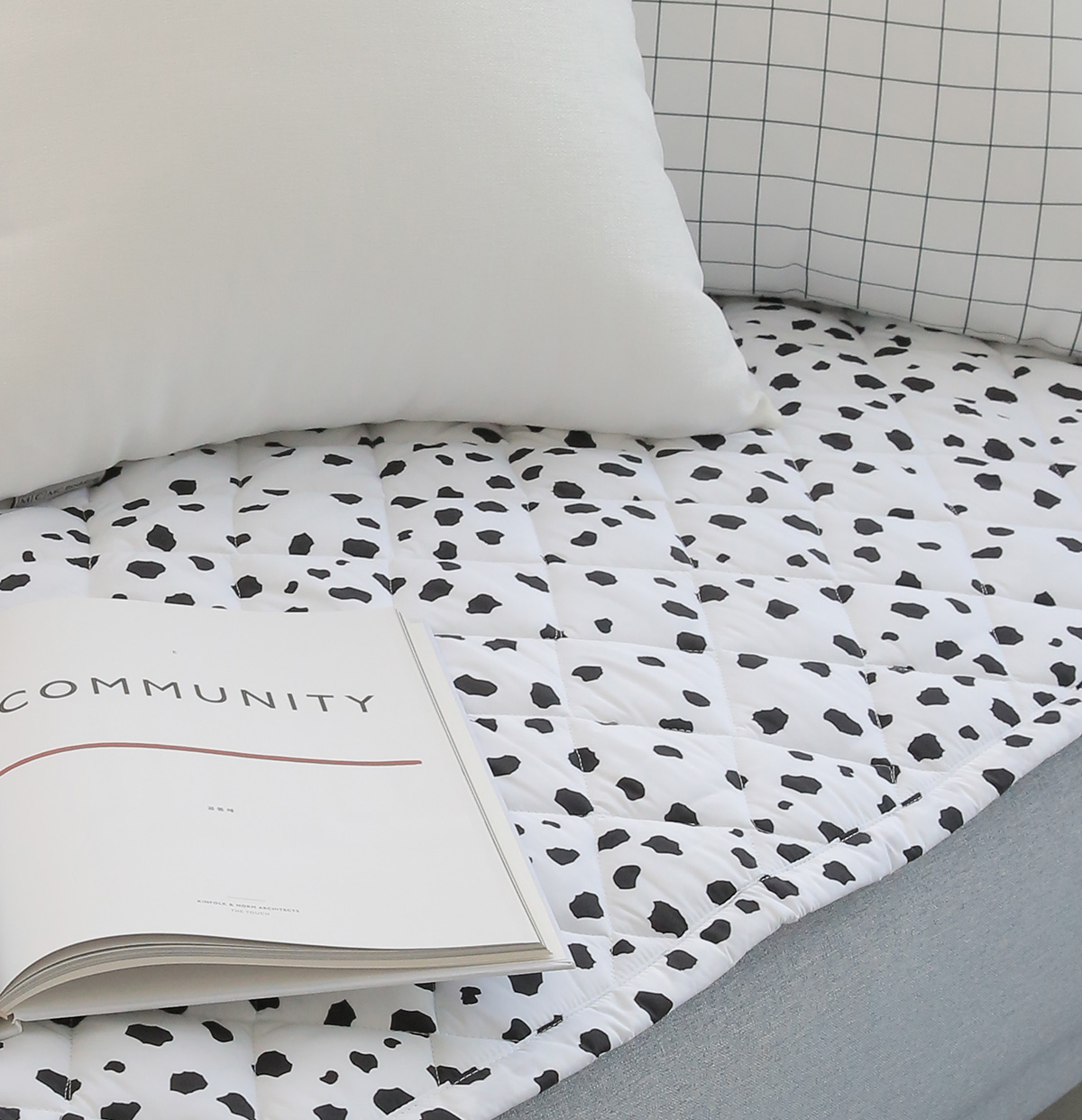 쇼파패드 알러지케어 달마시안 화이트 쇼파커버 3인용