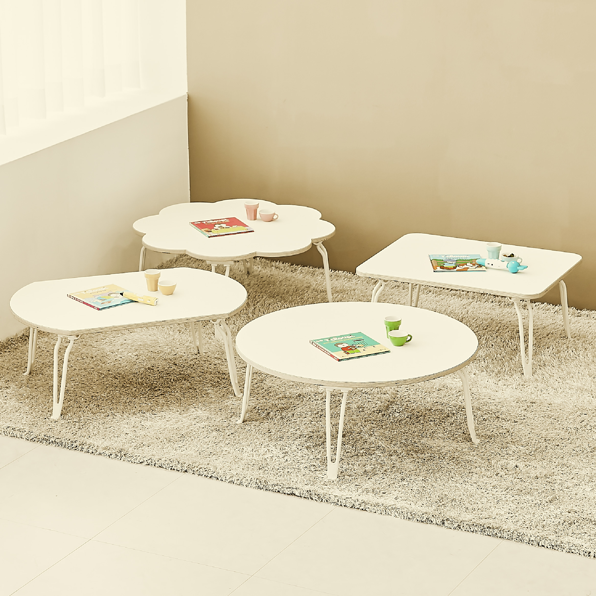 라떼파파 폴딩 테이블 접이식 간식 테이블 두돌 선물 폴딩 책상