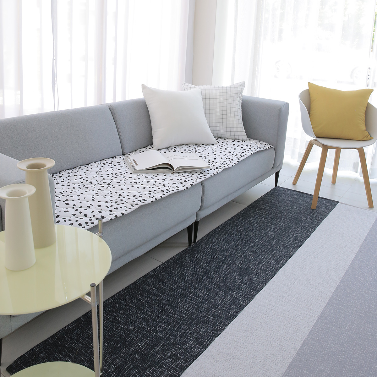 쇼파패드 알러지케어 달마시안 화이트 쇼파커버 3인용