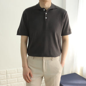 남자반팔티 헨리넥 정장 린넨 반팔니트 착용 후기 | 사이즈/핏 총정리 - 상품 이미지 3