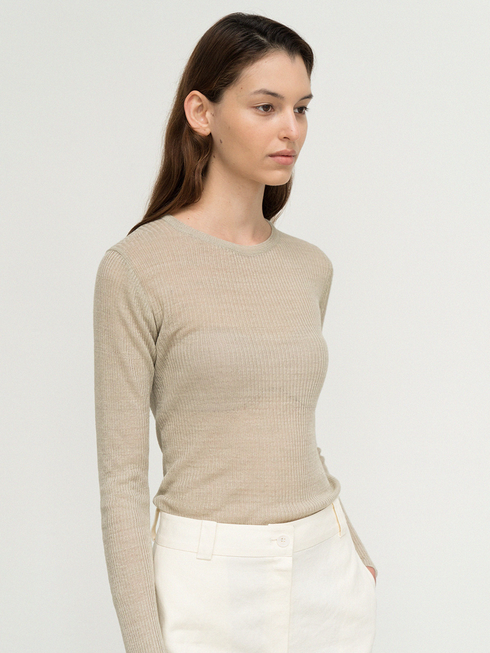 organic linen golgi knit (mint) - 상품 이미지