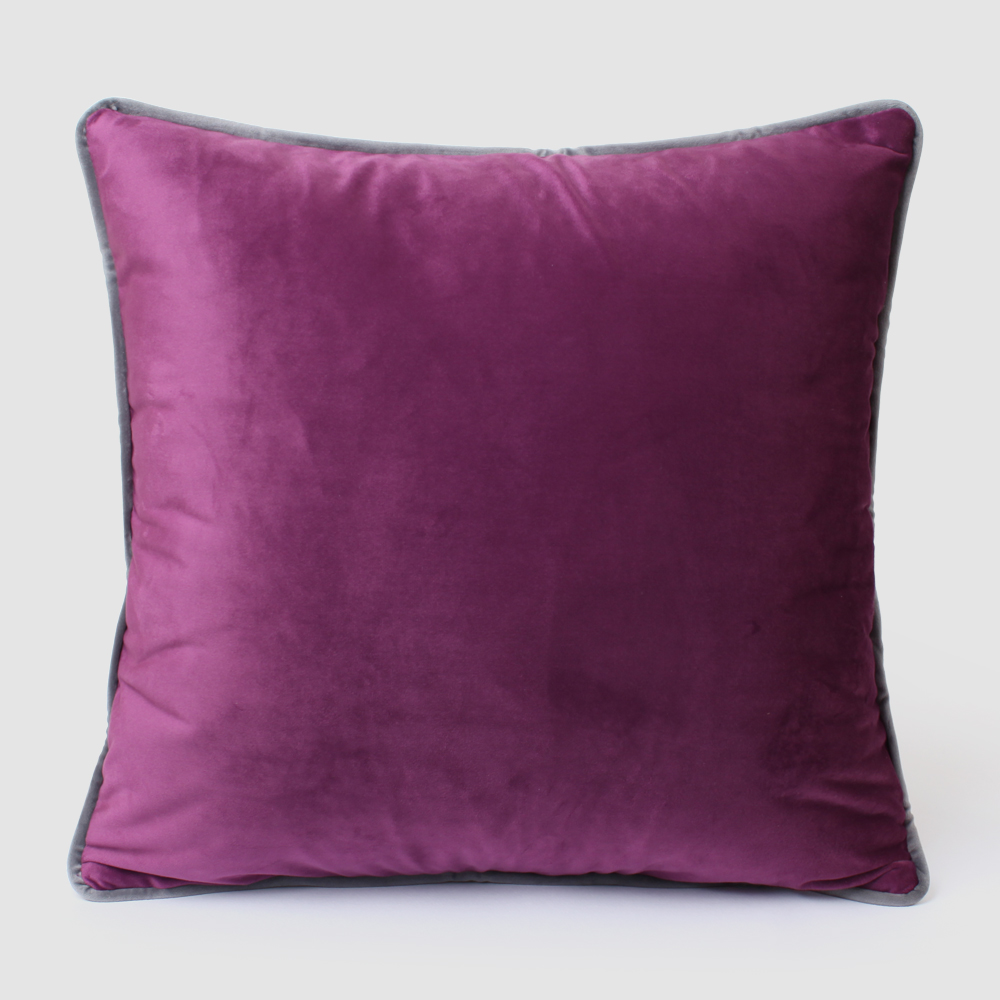 벨벳 파이프 벨벳 쇼파쿠션 북유럽 쿠션커버 스타일K 정사각 인디핑크, 45x45cm