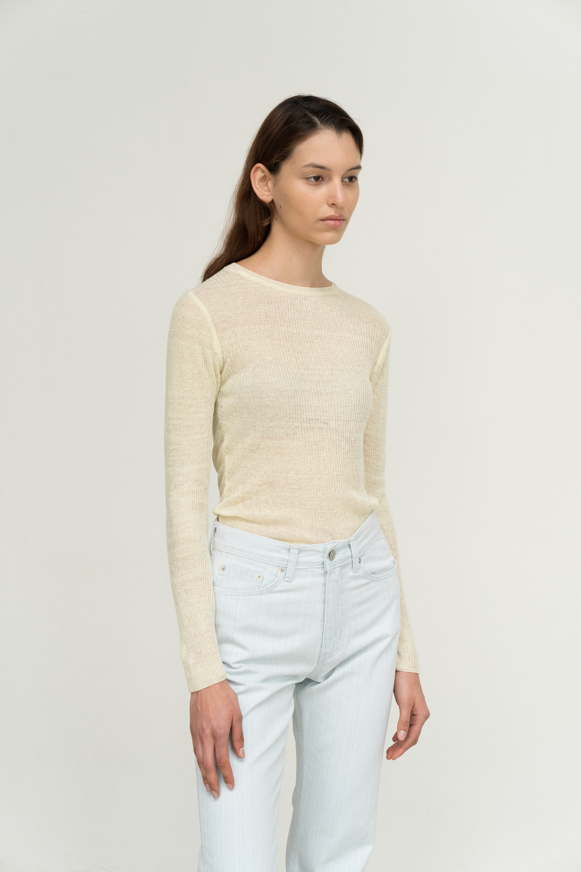 organic linen golgi knit (yellow) 이미지 6