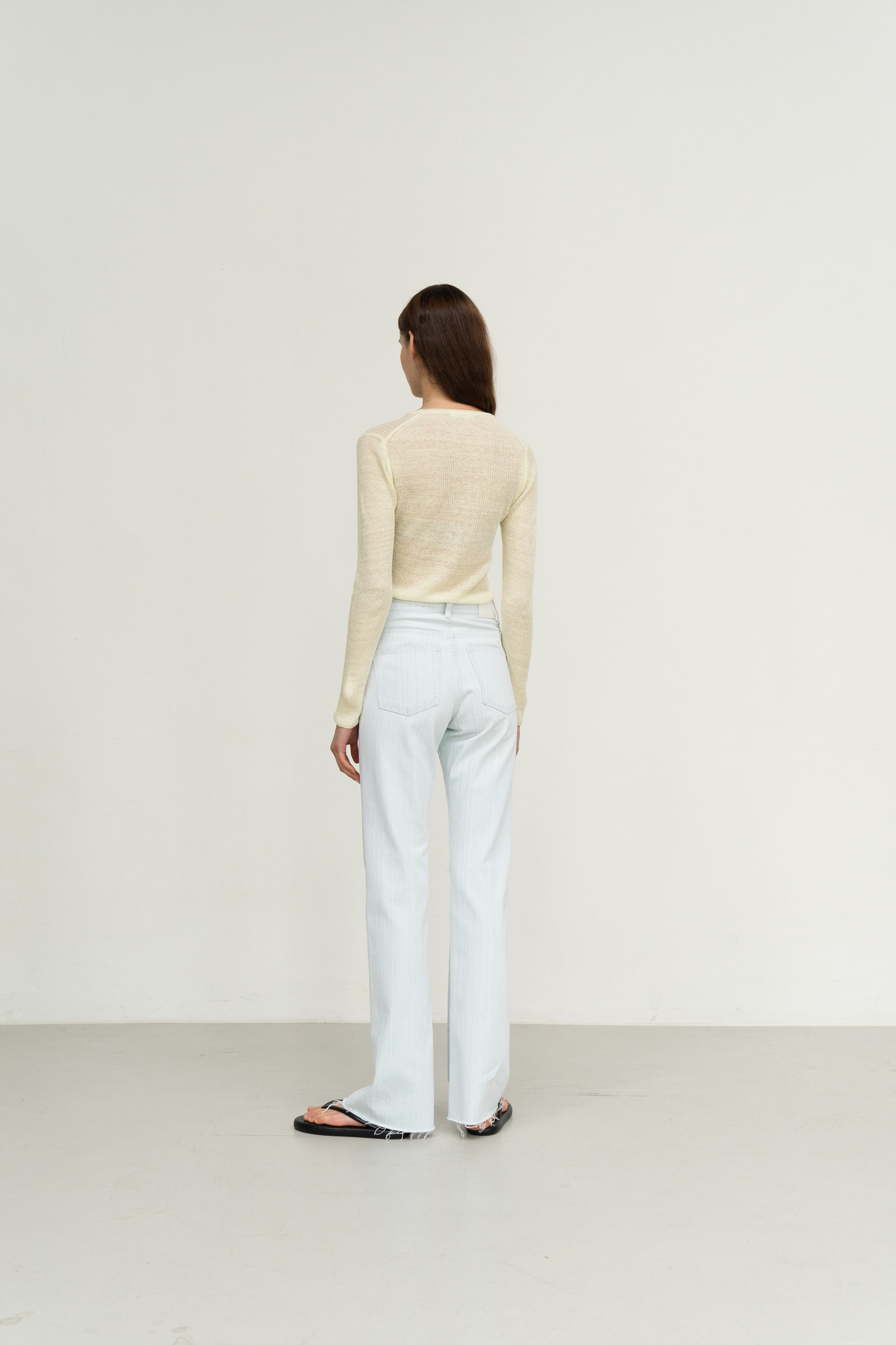 organic linen golgi knit (yellow) - 상세 이미지 4