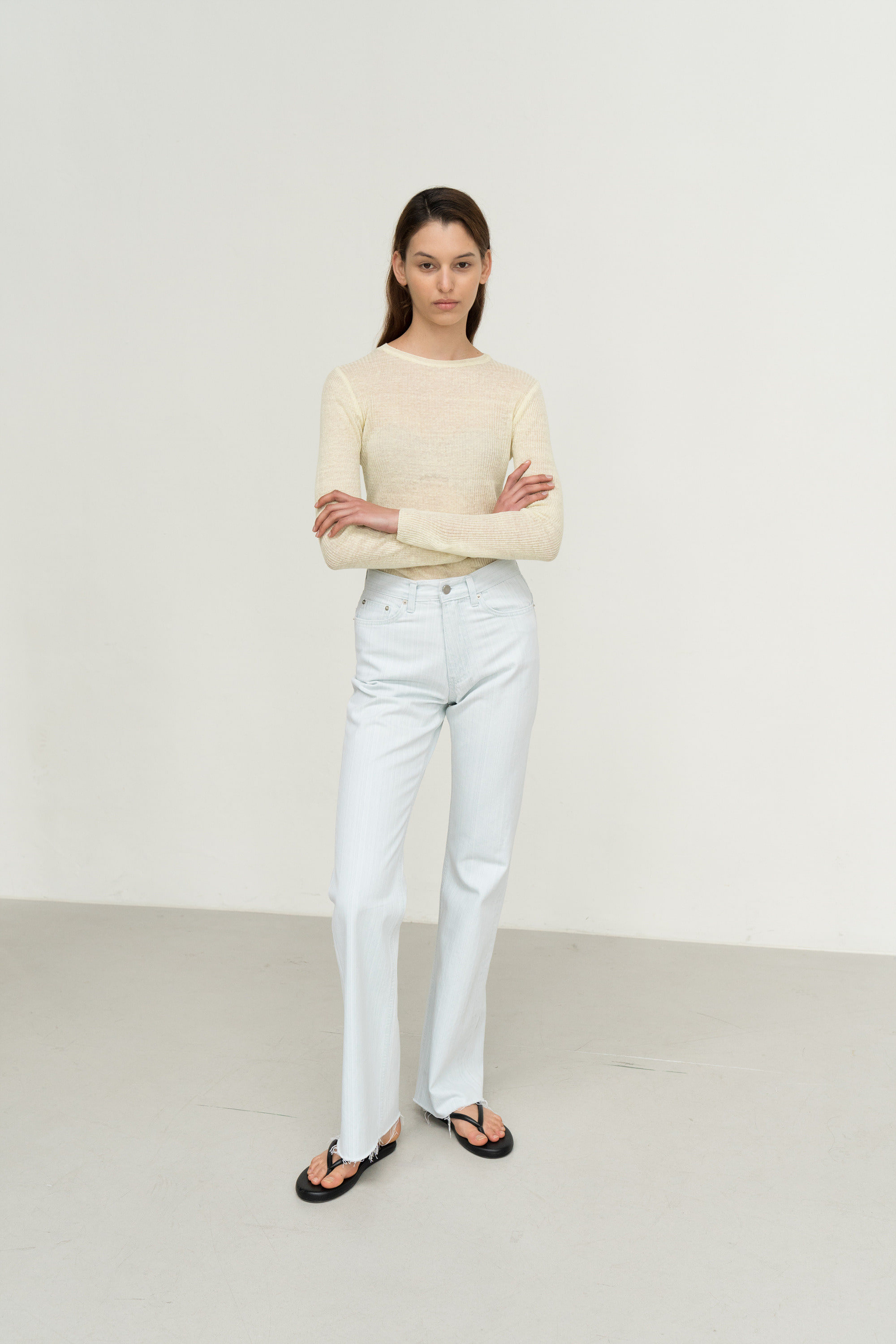 organic linen golgi knit (yellow) - 상세 이미지 5