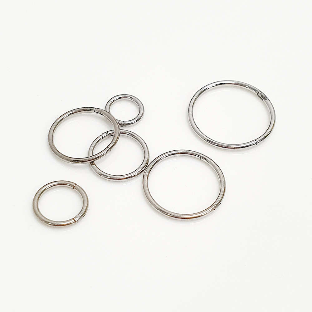 1.2mm 세그먼트 써지컬 원터치 링 피어싱 귀걸이 이미지 4