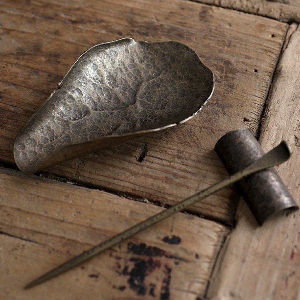 [차도구세트]  부부티 핸드메이드 찻잎그릇과 차주걱, 차하 차칼 차칙 차협