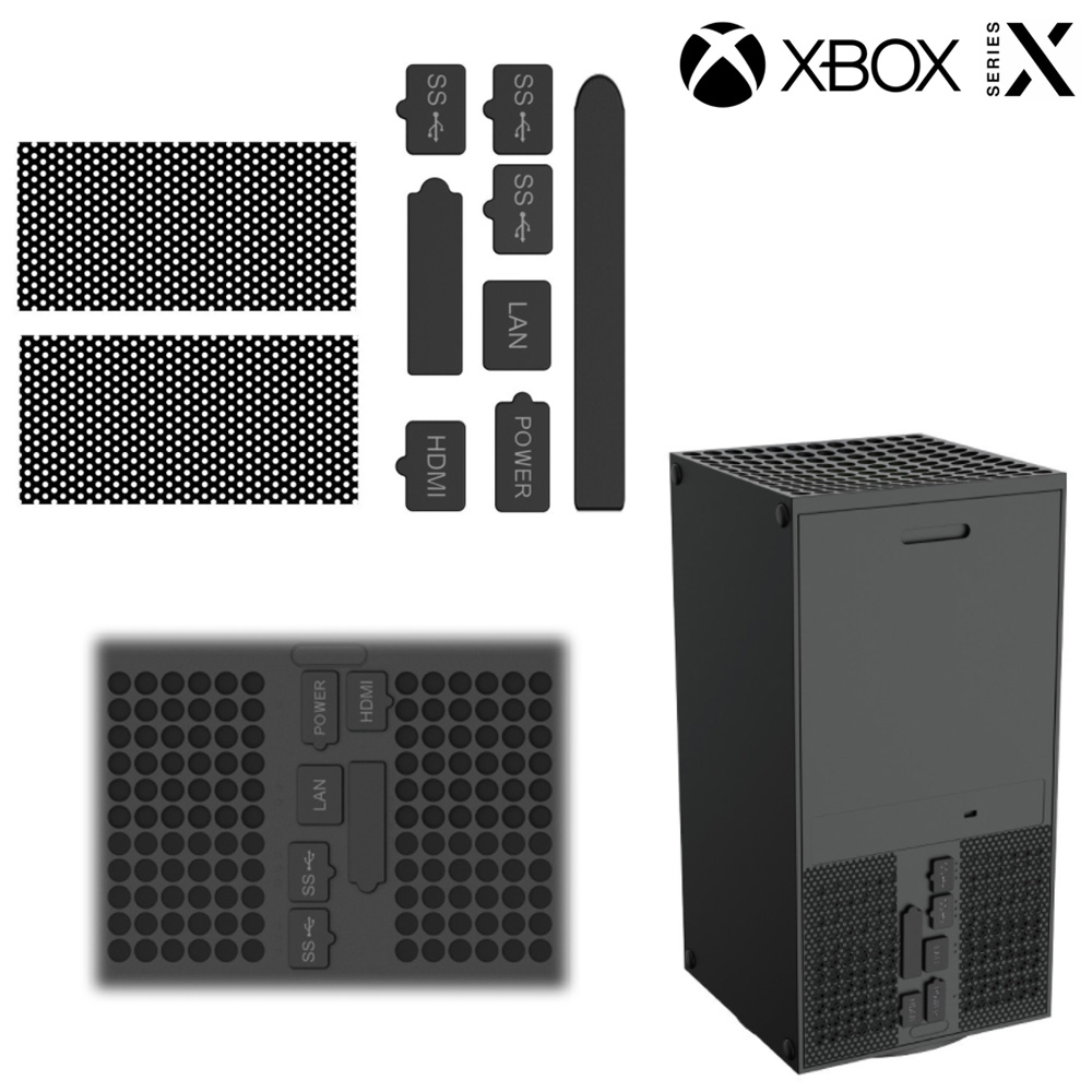 XBOX SERIES X 엑스박스 시리즈 본체 먼지방지 커버 캡 세트 - 상품 이미지
