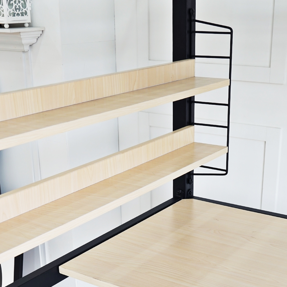 [선물이벤트] 일루일루 코모드i 스퀘어 책상 벙커침대 SS 철제 성인 2층 수납 학생