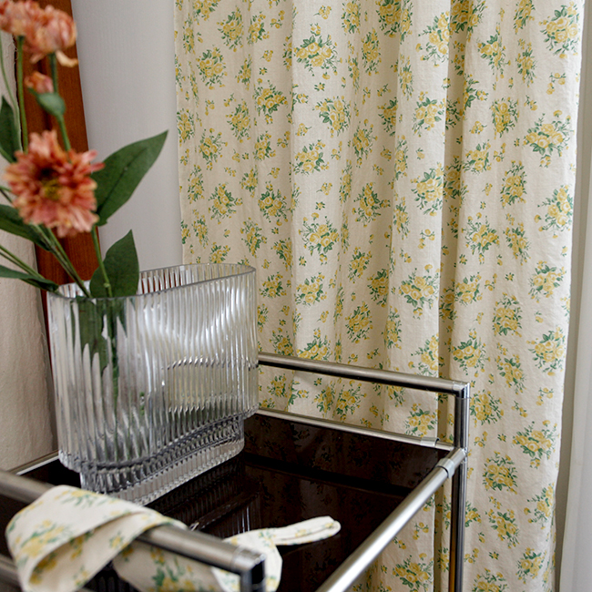 봄이야기 꽃무늬 아이방 거실커튼 빈티지 플라워 맞춤 커튼