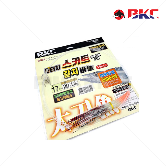 백경 선상 원터치 스커트 갈치 채비 묶음바늘 20-16 BK-506