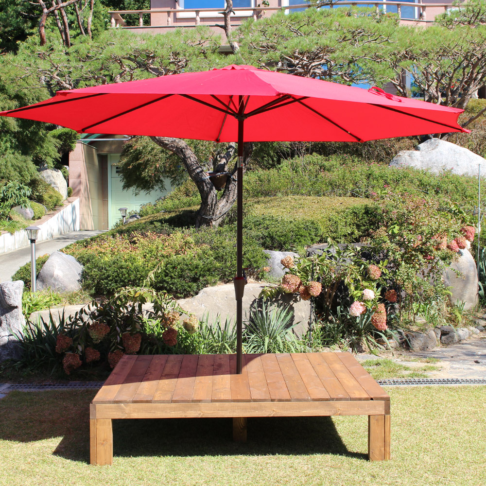 야외테이블 원목 조립식평상 테라스 피크닉 정원 평상마루 세트 600X600