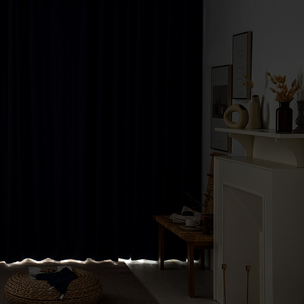 소르르 항균 린넨 암막커튼 형상기억 나비주름 안방 거실 맞춤제작 핀형 햇빛차단 70x160