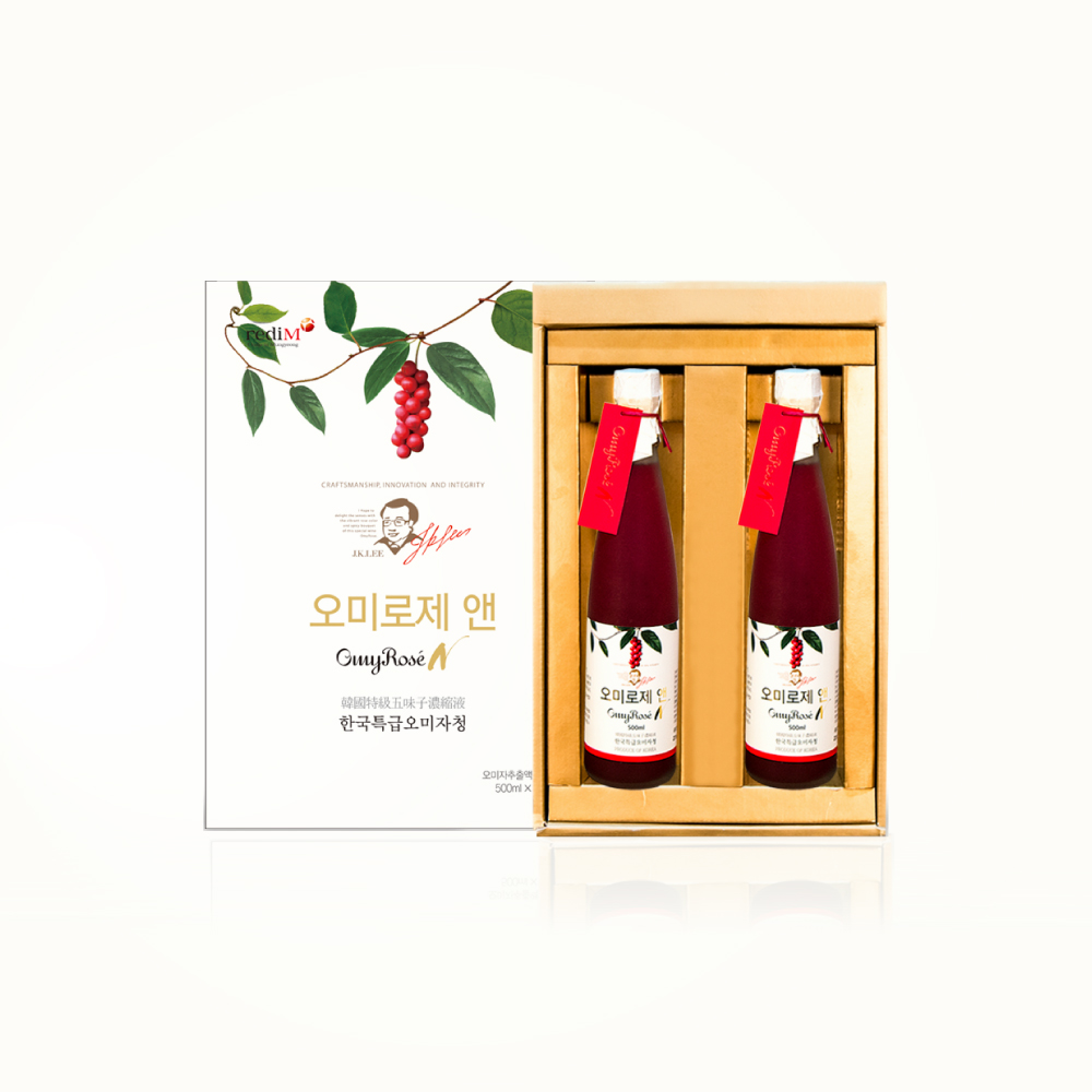 오미로제 앤 2병 특급 오미자청(프락토 올리고당)선물세트