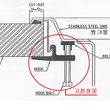 사각 씽크볼 설거지통 스텐바구니 싱크볼 타공 스테인레스 싱크대상판 JS630 언더