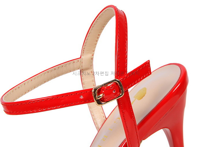 에스크 10.5cm 에나멜 스틸레토 발목 스트랩 킬힐 구두 11color 상세 이미지 27