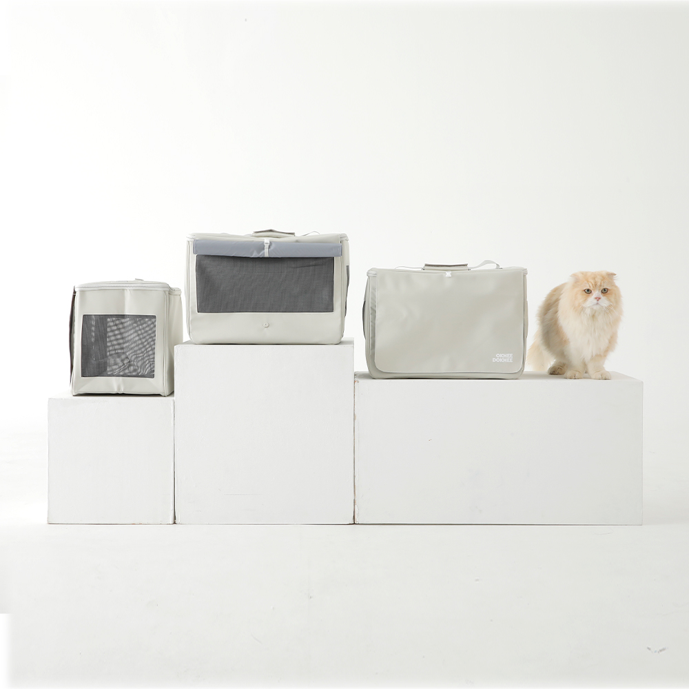 옥희독희 1.3kg 초경량 안전 위로열림 고양이 이동장 강아지 산책 이동 가방 애견 캐리어 이미지 2