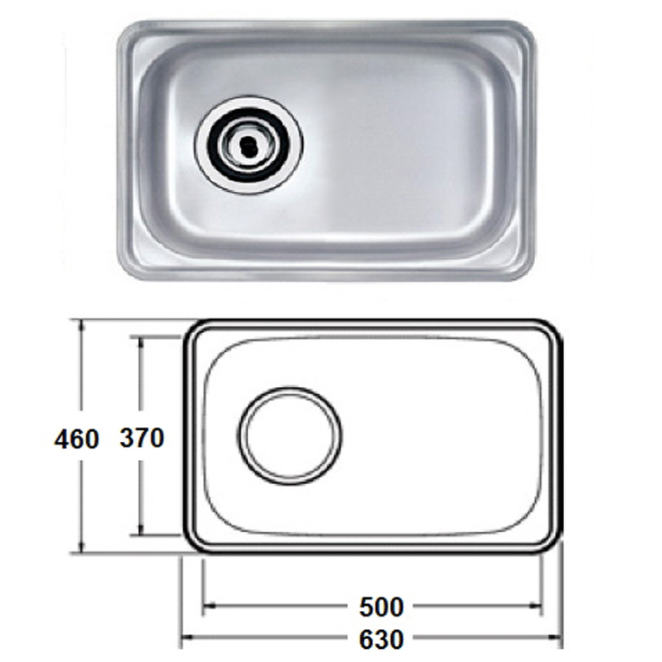 사각 씽크볼 설거지통 스텐바구니 싱크볼 타공 스테인레스 싱크대상판 JS630 언더