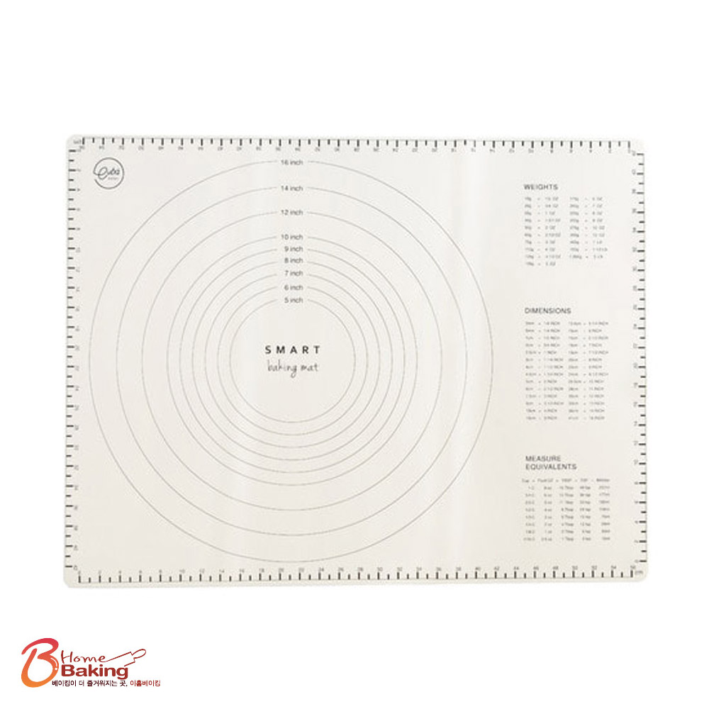실리콘계량작업판 L 실리콘작업대 패드 베이킹 매트 실리콘고무 환산표시 반죽 제과제빵 쿠키