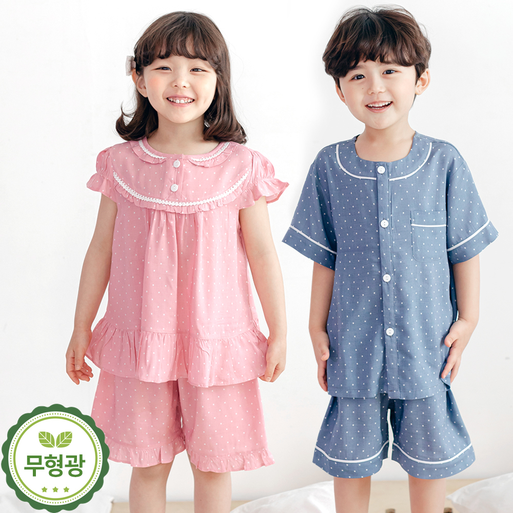 유아 아동 여름 레이온 잠옷 예쁜 어린이 파자마 /슈크림(레이온) - 메인 이미지