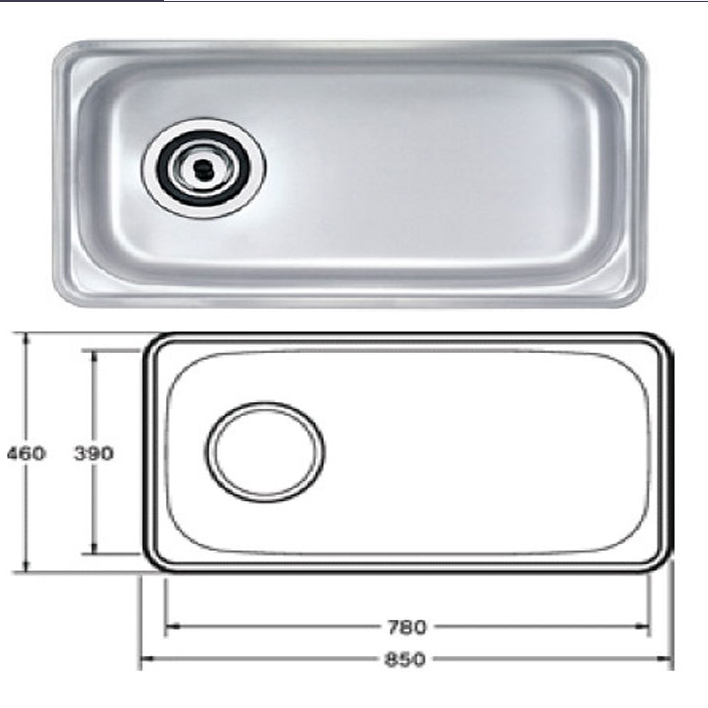 사각 씽크볼 설거지통 스텐바구니 싱크볼 타공 스테인레스 싱크대상판 JS630 언더