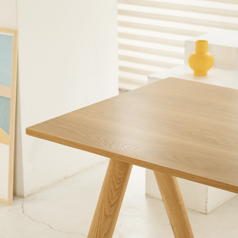 [오크 원목] 다이닝 테이블 Atelier SK-4  A다리 (암수짜임 테이블 블루보틀 화이트오크)