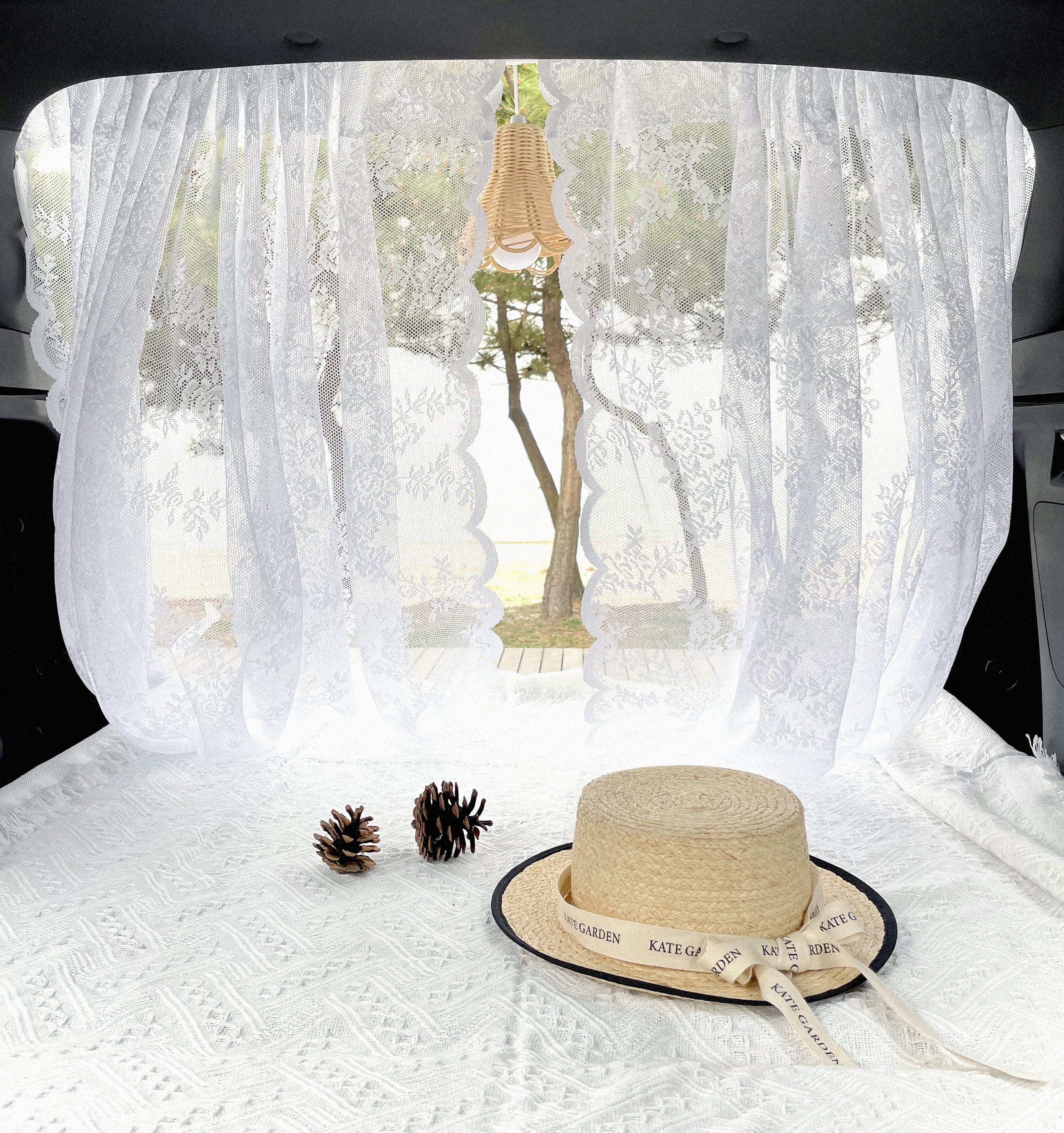 자체제작 차박커튼 감성캠핑 인테리어 자동차 트렁크 창문 커튼