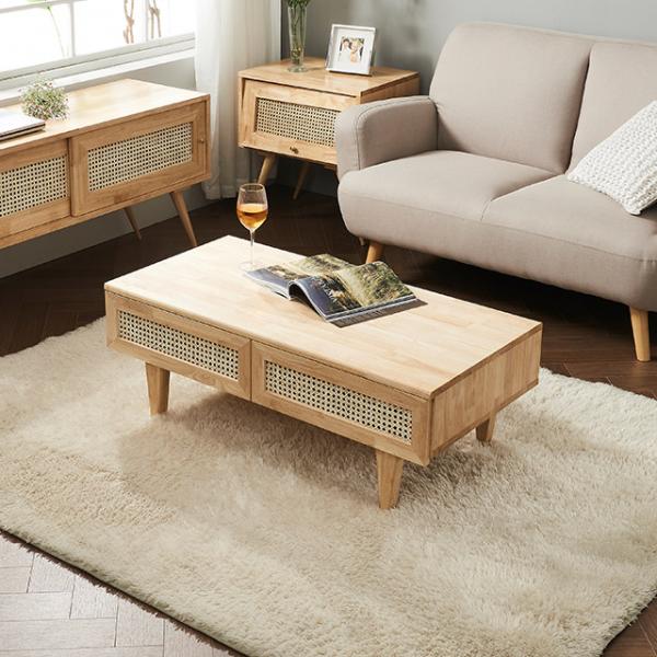 라탄테이블 거실용 탁자 낮은 테이블 원목 좌탁 통원목테이블 로우 높은 좌식 소파 쇼파 티