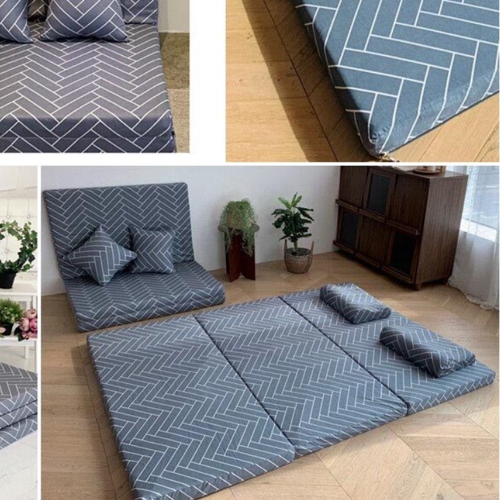 3단 접이식 마블 매트리스 원룸 바닥용 손님용 거실용 접는 매트리스