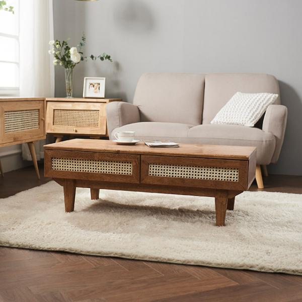 라탄테이블 거실용 탁자 낮은 테이블 원목 좌탁 통원목테이블 로우 높은 좌식 소파 쇼파 티