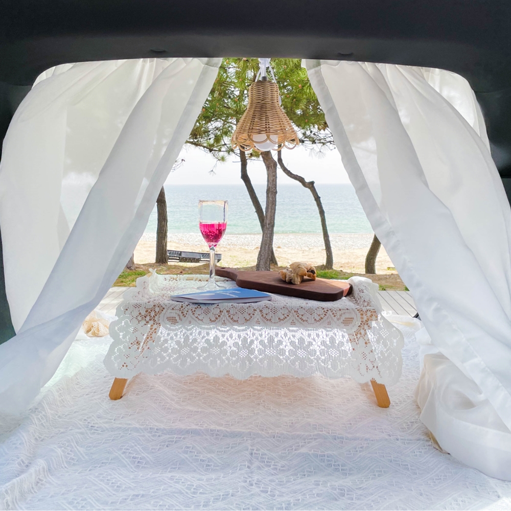 자체제작 차박커튼 감성캠핑 인테리어 자동차 트렁크 창문 커튼