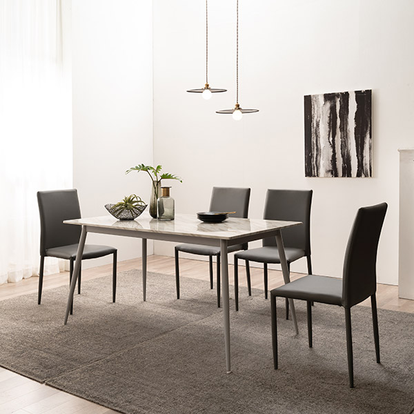 삼익가구 카프리 4인용 대리석 식탁+의자4개 풀세트